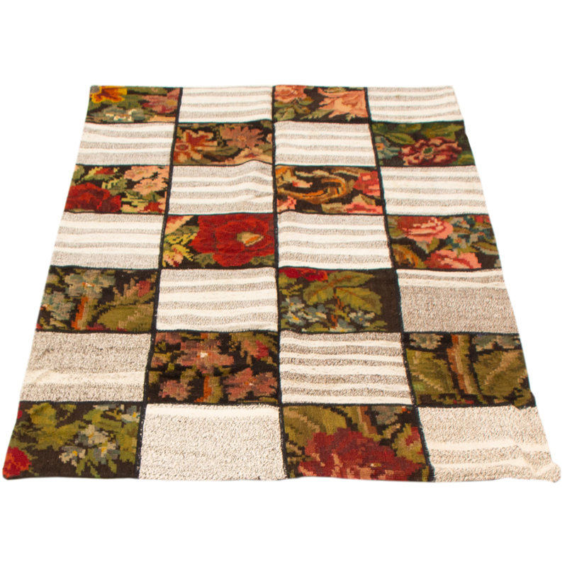 Evajane Wool Patchwork Indoor Rug