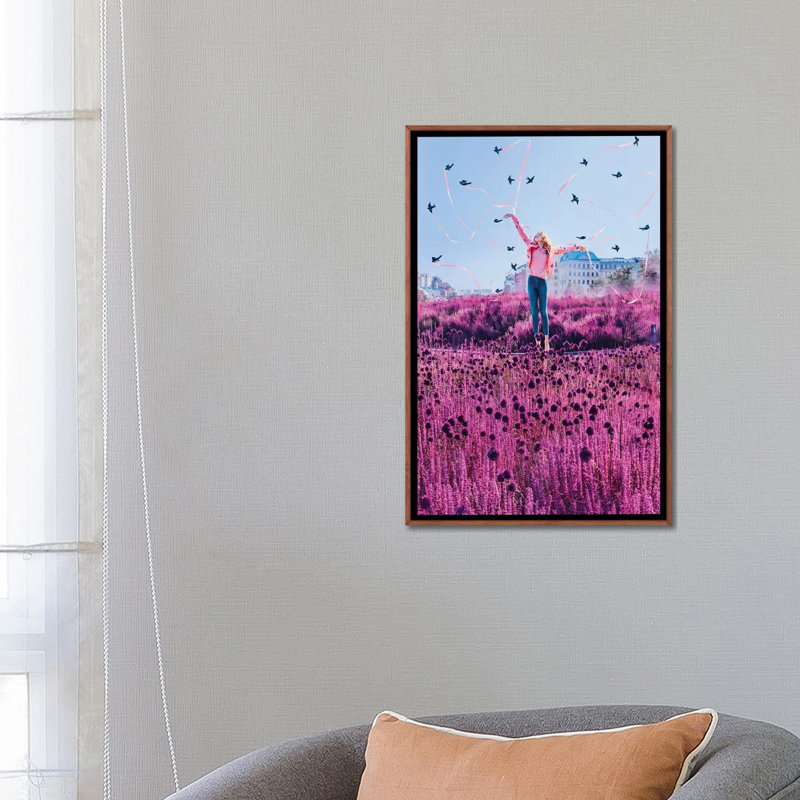 « Avale » par Hobopeeba-impression d’art graphique, H 26 po x l 18 po x 1,5 po, Toile avec cadre en bois brun classique