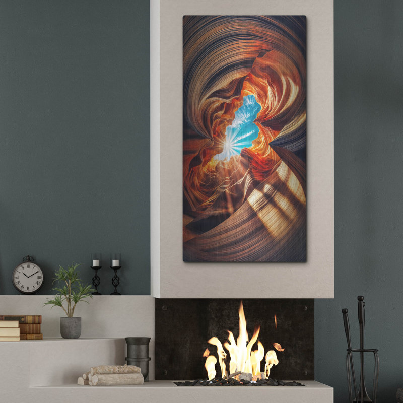  'Skylight In Canyon' by Rey Klimt Metal Wall Art, 24" x 48"