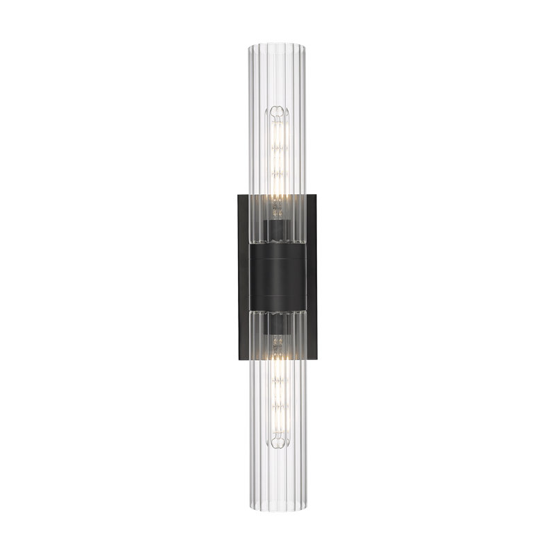 Mahlik 2 - Light Dimmable Vanity Light, Clear, Matte Black