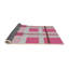 Tapis rose/brun à motifs-456497033