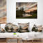 Coucher de soleil sur les eaux de Rydal - Coussin à imprimé paysage-258216057-258216061