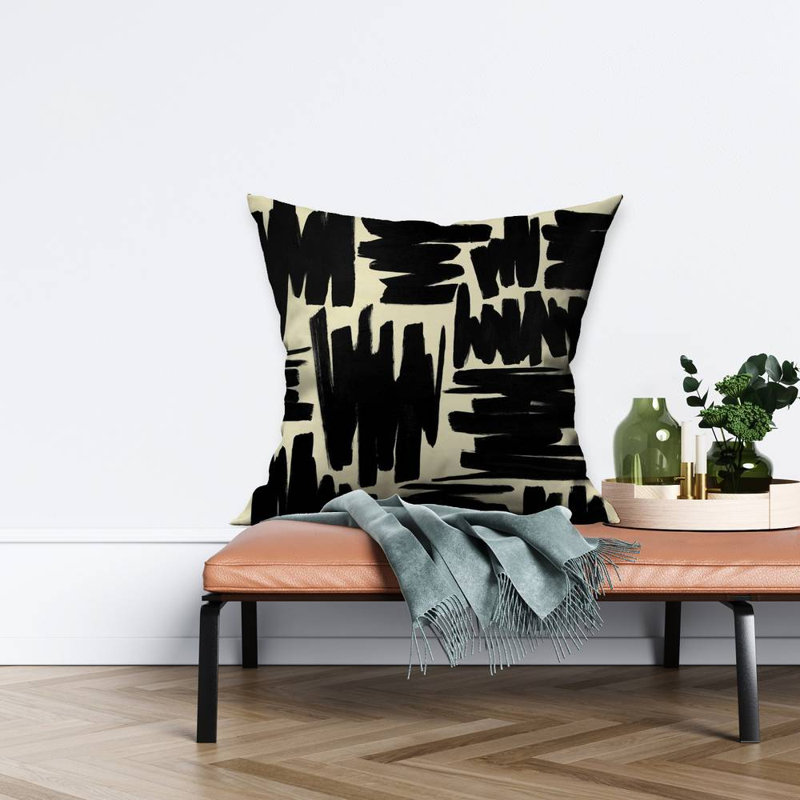 Deconstructed stripes - 26"x26" Throw pillow cover - Poly twill - Print on demand, 26" x 26"