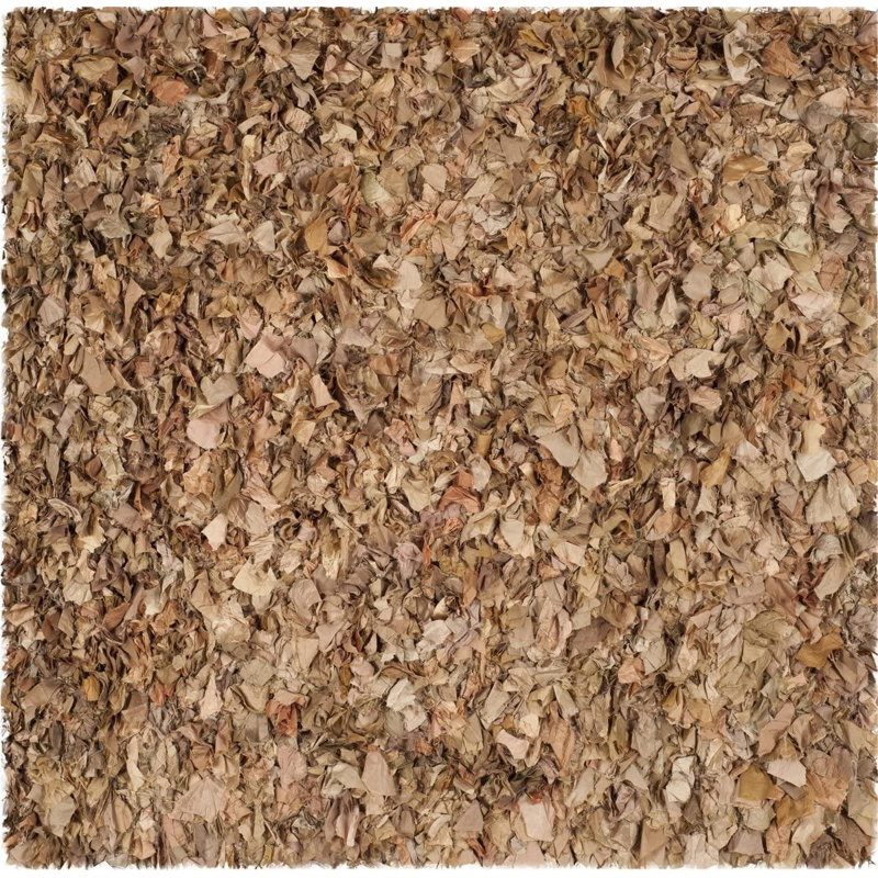 Godsey Shag Hand Woven Performance Solid Color Rug, Square 8'
