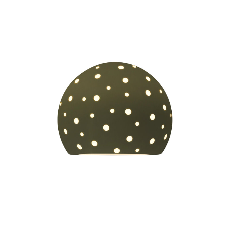 Perforated Globe ADA Wall Sconce - Matte Green, Matte Green