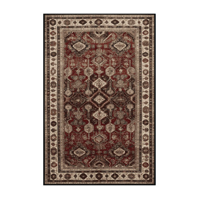 Tapis persan noir lavable à la machine