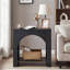 Table de bout 27,56 "en arche de style campagnard, table d'appoint moderne avec tablette de rangement ouverte pour le salon, ensemble de 2-129912497