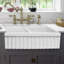 FarmhausQuatro 33" x 20" Double Bowl Front Apron Fireclay Sink-93327030