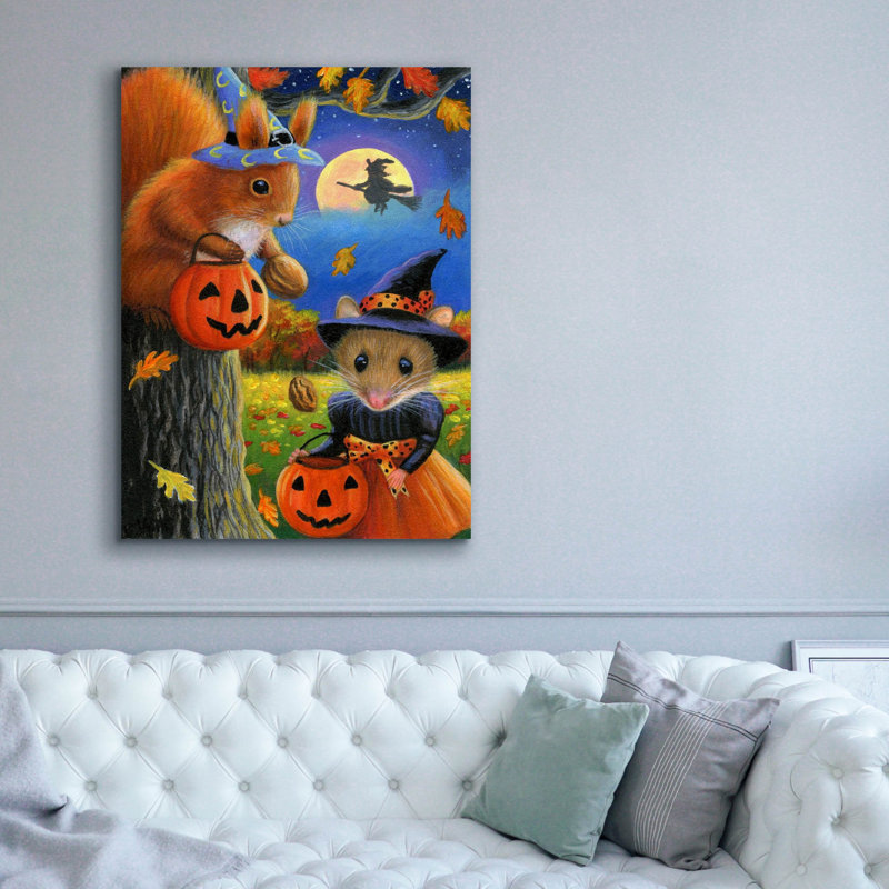 «Nuts For Halloween1» par Bridget Voth, H 54 po x l 40 po x P 1,5 po