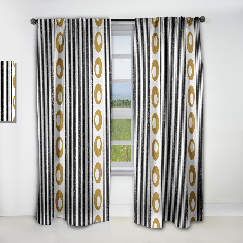 Rideau en lin / polyester Gumpert, L 52 po x L 120 po