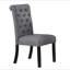 Ensemble de 2 chaises de salle à manger en tissu gris anthracite