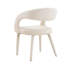 Chaise rembourrée moderne avec dossier creux et support ergonomique-129028348