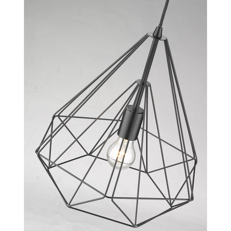 Angus 1 - Light Single Pendant, Matt Black