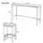 Counter Height Extra Long Dining Table Set With 3 Stools Pub Kitchen Set Side Table With Footrest-984863346-984863344