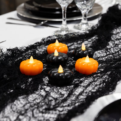 Citrouilles lumineuses à piles - 6 pièces