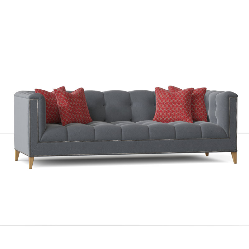 Dashing Upholstered 87'' Sofa, Elise Harbor, Amber, Chester Turquoise