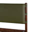 Lit plateforme en bois de style Mid-Century avec tête de lit tapissier en polyuréthane, sans sommier-23068395-23068397