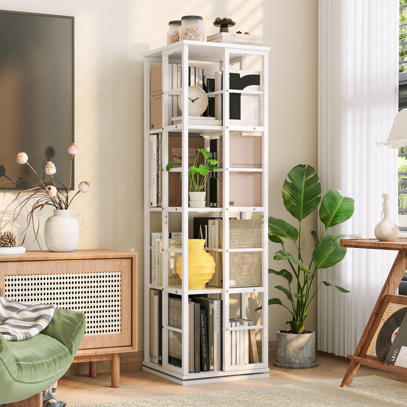 137.5cm H x 40cm W Metal Bookcase, White