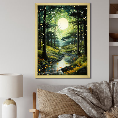 «Forest Enchanted Forest Pastoral II - Forest», art mural encadré