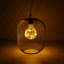 8.5" high hanging lamp battery operated hanging light (black)