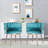 17.72'' H Velvet Upholstered Metal Side Chair-1031742244