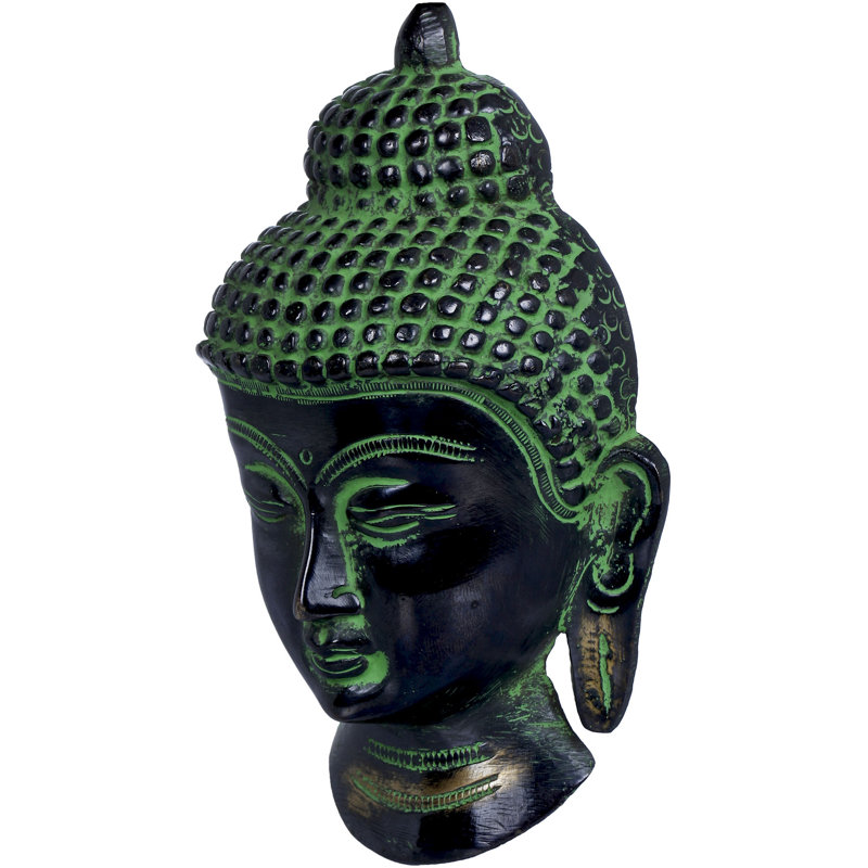 Décoration murale Bouddha, Noir / Vert