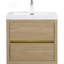 Meuble-lavabo mural 24 po avec lavabo, armoire de rangement flottante avec comptoir en résine de pierre et tiroirs à fermeture en douceur entièrement assemblés