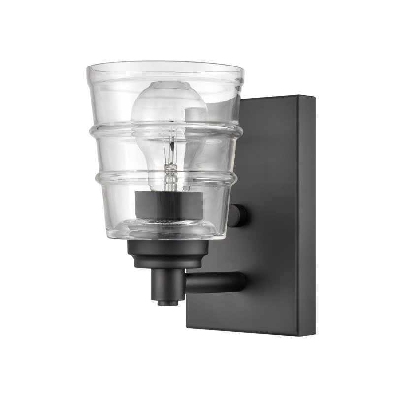 Éclairage pour meuble-lavabo à 1 lumière de 4,5 po de large Colyt - noir mat, Noir