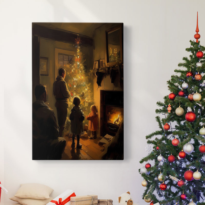 Art des Fêtes de Noël - Toile tendue avec châssis DCVII, H 60 po x l 40 po