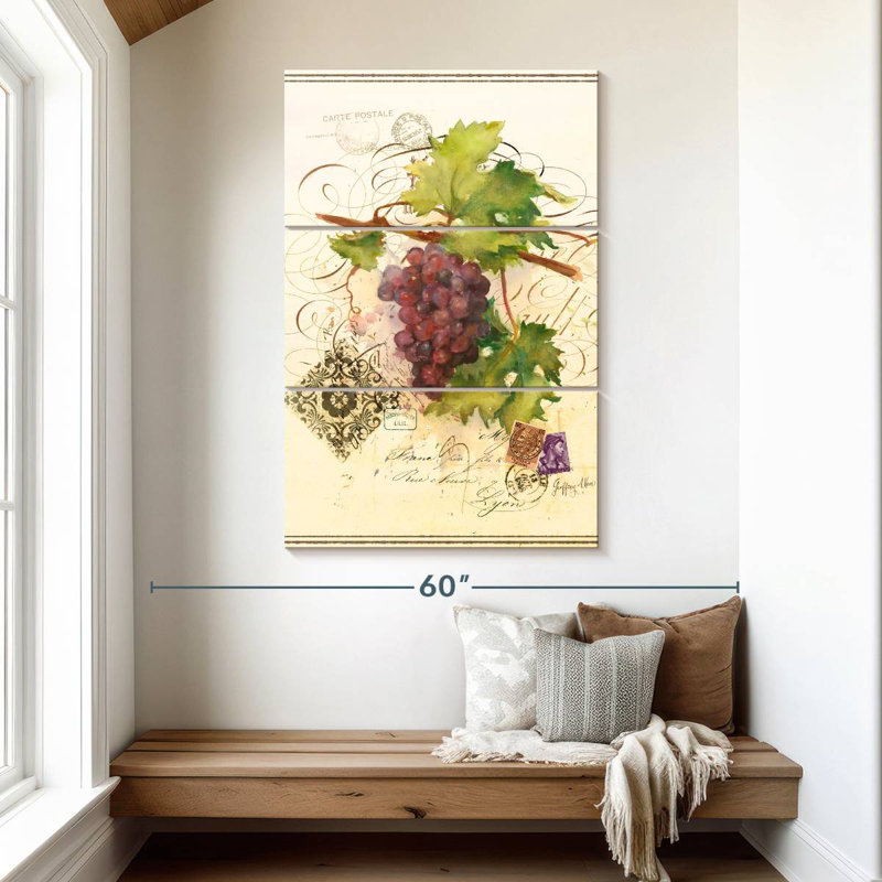 Yarlin Wine Cellar Purple Grapes, 50" H x 32" W