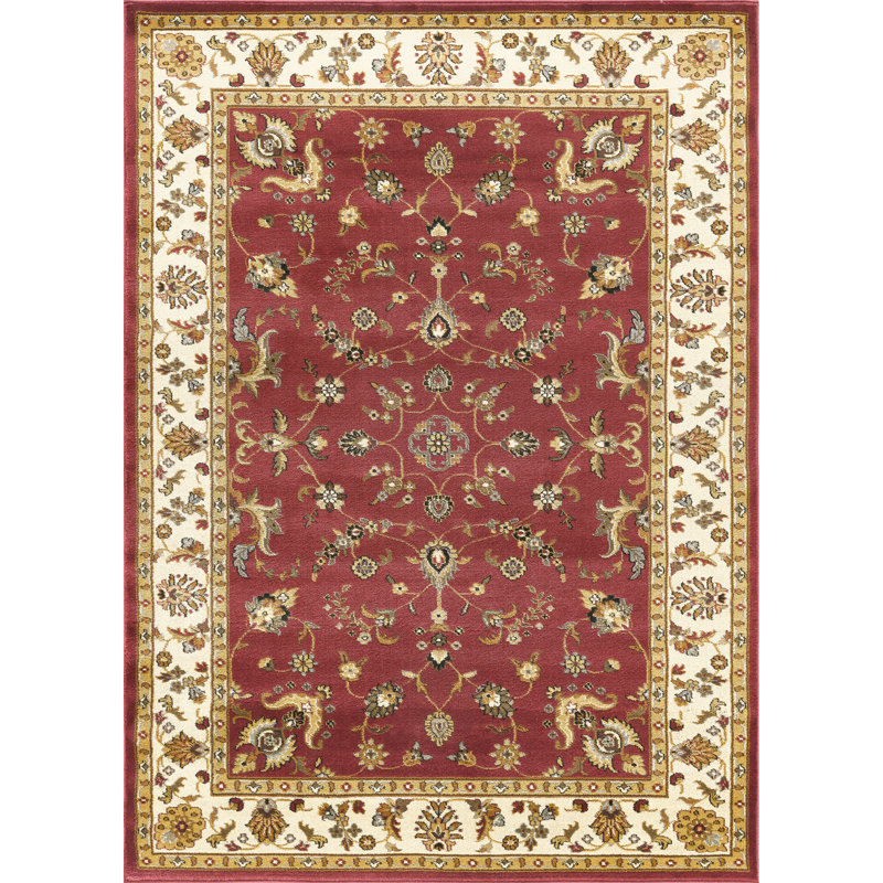Classic GC_VIN5006 Red 5 Ft. 3 In. X 7 Ft. 3 In. Area Rug, Rectangle 5'3" x 7'3", Red