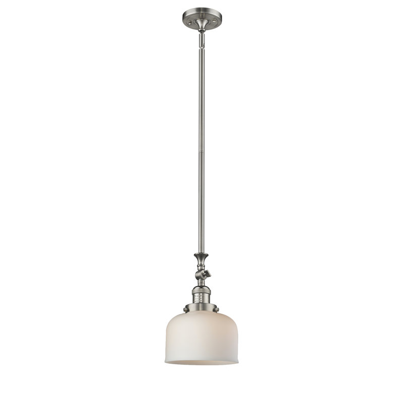Estefan 1 - Light Bell Pendant, Brushed Satin Nickel, Seedy