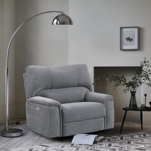Fauteuil inclinable électrique avec accoudoirs droits en chenille Monty