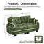 Canapé moderne deux places Cloud avec 4 coussins, garniture à pompons, coussins capitonnés, design ergonomique, montage facile, canapé profond pour salon, bureau ou appartement-1730298082-1730298085
