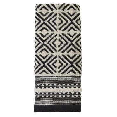 DIAMOND GRID JACQUARD HAND-BLACK