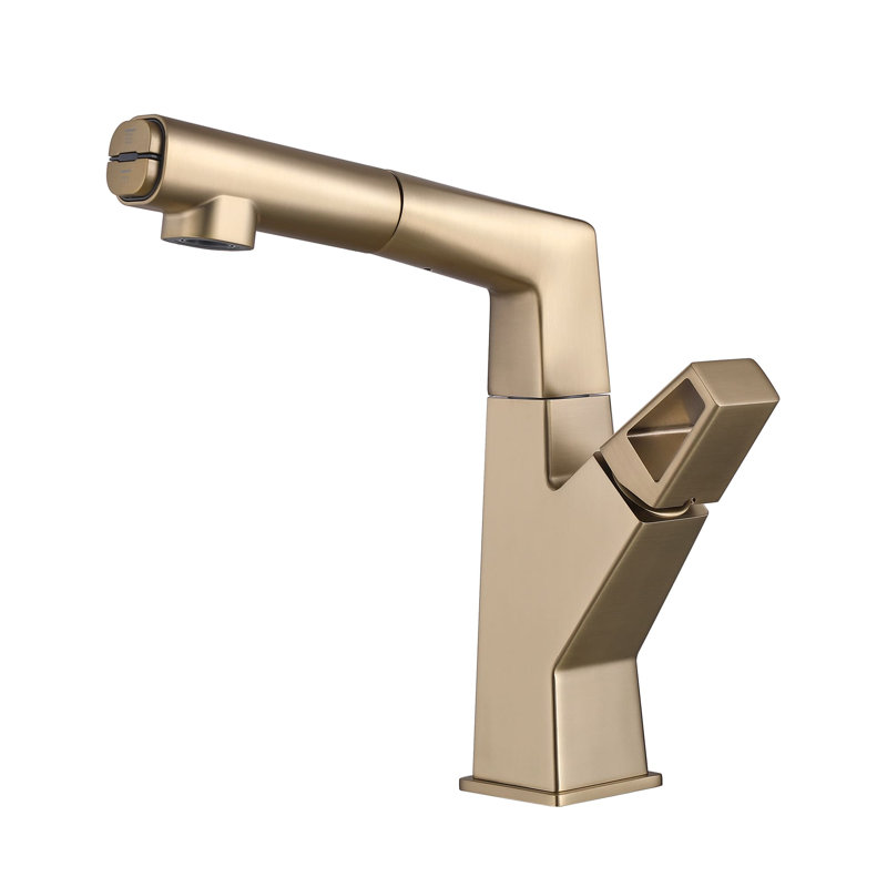 Single-Hole Single-handle Bathroom Faucet, Brushed Gold