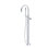 Eclissi Single Hole Floor Mount Tub Filler Trim with C-Spout