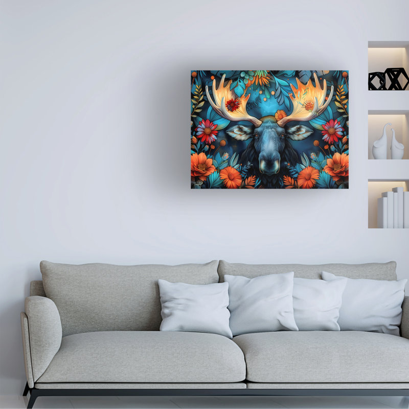 «Romantzart Whimsical Woods - Blue Moon», art sur toile, H 18 po x l 24 po