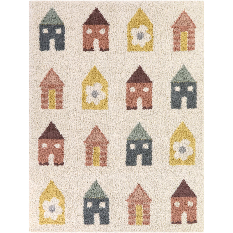 Tapis multicolore Ville Ville, Rectangle 3 pi 11 po x 5 pi 7 po