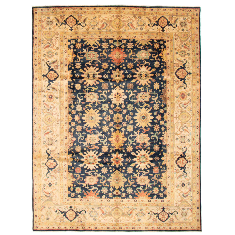 Tapis bleu marine Royal Mahal, Rectangle 8 pi 11 po x 11 pi 11 po