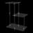 Clear Side Table With Open Storage Shelf(Square)