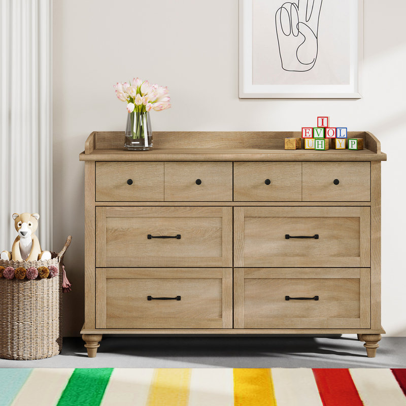 Commode 6 tiroirs Scarlett Kids, Chêne