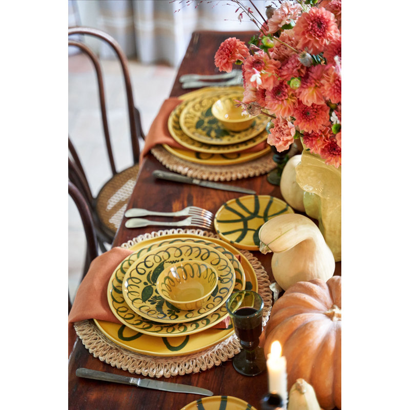 Amalfi Dessert Plate - Mustard - 9.1", Mustard
