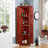 4-Tier 72" Corner Kitchen Pantry Storage Cabinet With 8 Doors Tall Storage Cabinet, Corner Cabinet And Shelves, Home Farmhouse Bookshelf Cabinet For Bathroom, Living Room, Kitchen Cherry-501449002