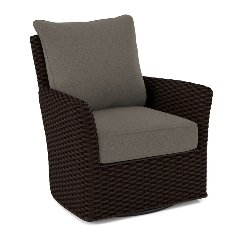Lanai Upholstered Swivel Armchair, Gray Sugar Performance; 0863-84, Java