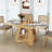 47 Inch - 67 Inch Extendable Dining Table For 4-6, Rectangle Kitchen Table With Removable Leaves And Storage-1373316825
