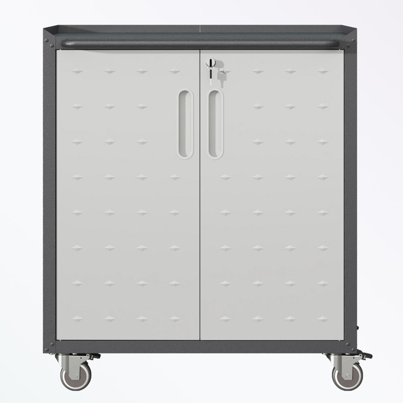 Armoire de rangement en métal avec roulettes