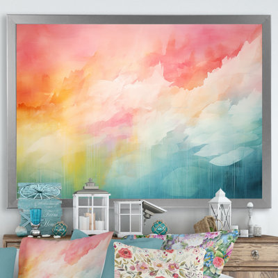 «Watercolor Northern Lights I», reproduction sur toile