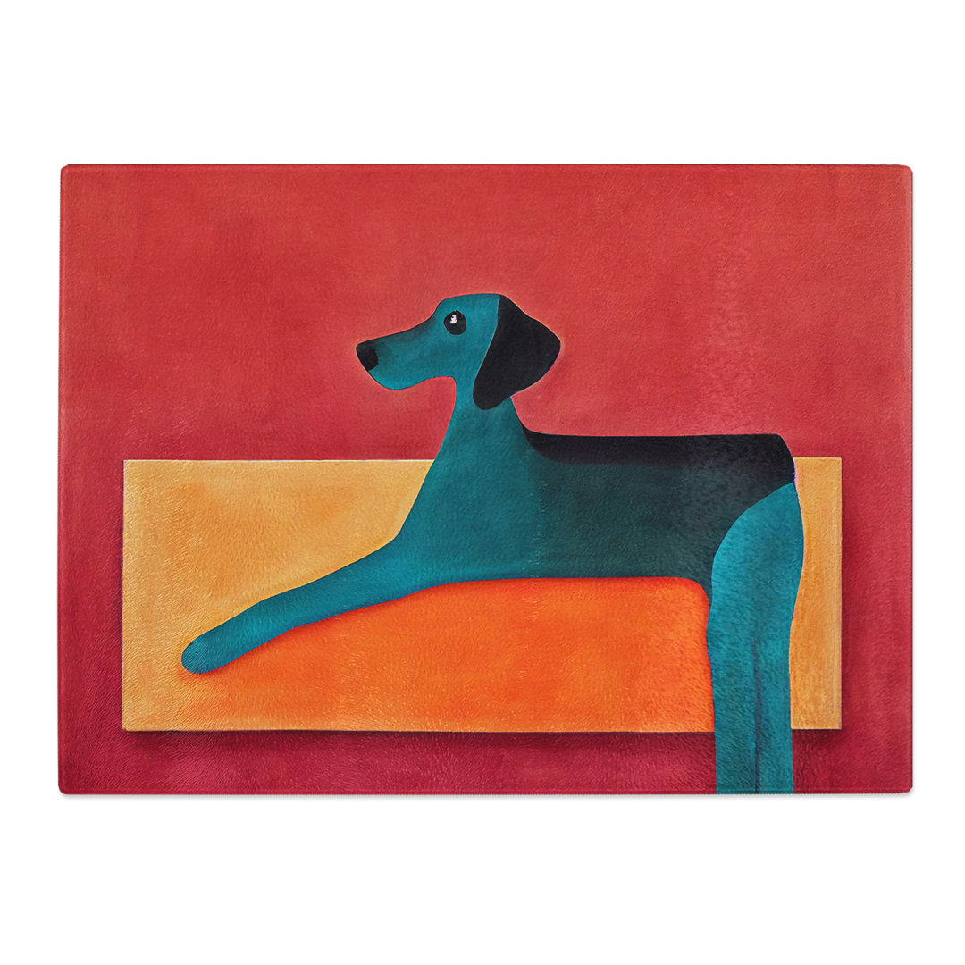 Dog Abstract Art Vol.4  Glass Chopping Board
