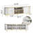 Luxury 70" Fluted Tv Stand, Modern Entertainment Center For Tvs Up To 80”, Tv Console With Faux Marble Tabletop, Curved Profile Design, Media Console For Living Room